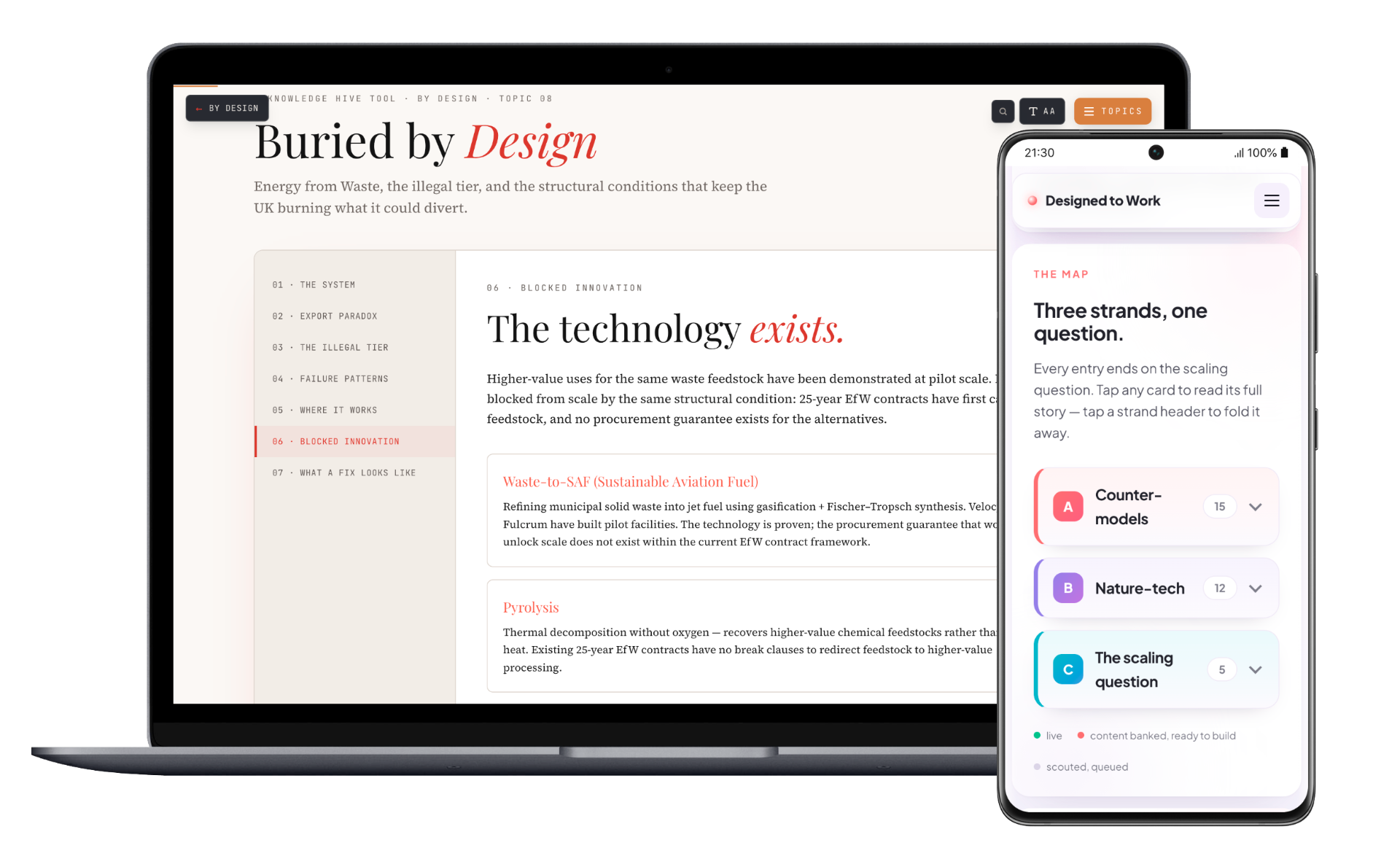 By Design — Build knowledge navigator, desktop and mobile views